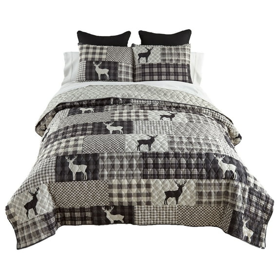 Your Lifestyle by Donna Sharp Ridge Point Microfiber Quilt Set from King