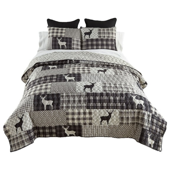 Your Lifestyle by Donna Sharp Ridge Point Microfiber Quilt Set from  Queen