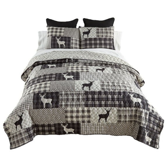 Your Lifestyle by Donna Sharp Ridge Point Microfiber Quilt Set from Twin