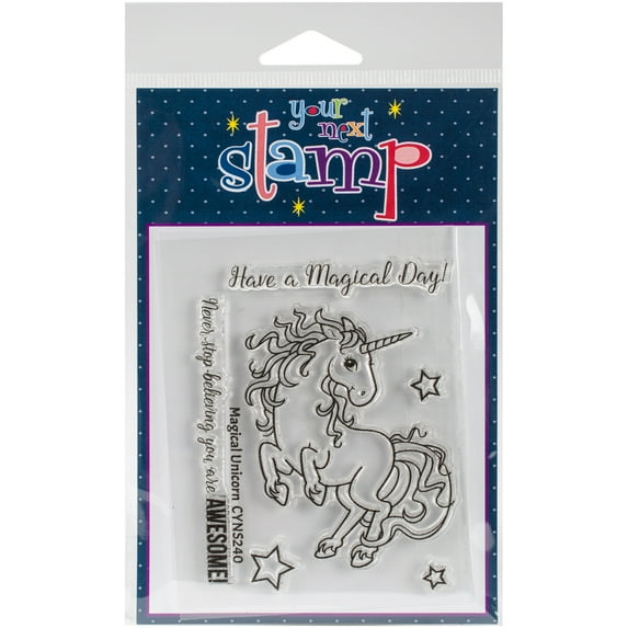 Your Next Stamp Clear Stamps 3"X4"-Magical Unicorn