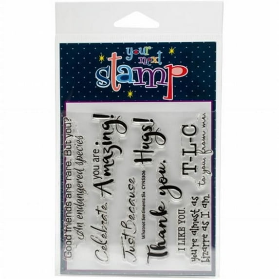 Your Next Stamp Clear Stamps 4"X4"-Whatnot Sentiments 6, Pk 1, Your Next Stamp