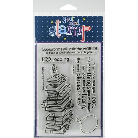 Your Next Stamp Clear Stamps 4""X6""-Bookworms Rule