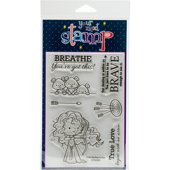 Your Next Stamp Clear Stamps 4"X6"-Little Darling Archer, Pk 1, Your Next Stamp
