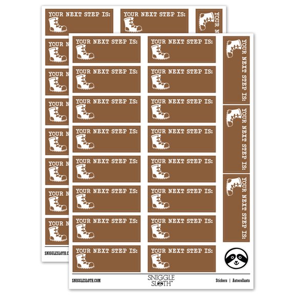 Your Next Step is Teacher Student School Sticker Set - Brown - Gloss Finish - 2.00" Large