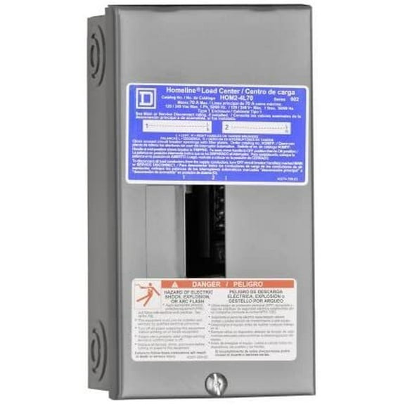 Homeline Main Lug Load Center Hom24L70SCP - 70 Amp - Gray