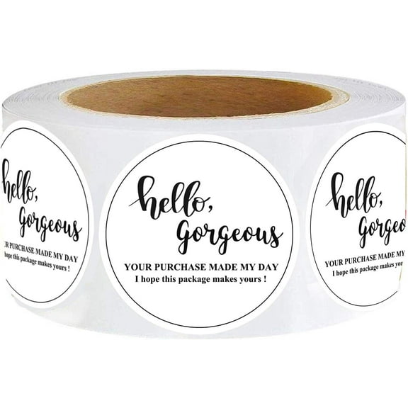 Your Order Made My Day Stickers Thank You for Your Purchase Labels White Round1.5inch 500Pcs