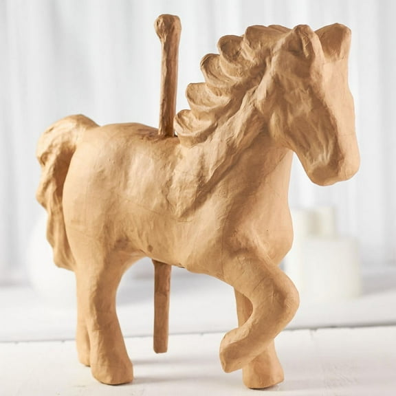 Your Own Magical Carousel Horse: Unpainted Paper Mache for Endless Customization