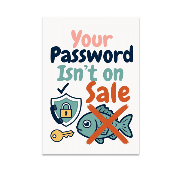 Your Password Isn't on Sale - Phishing Awareness Poster - 13x19 Poster Print