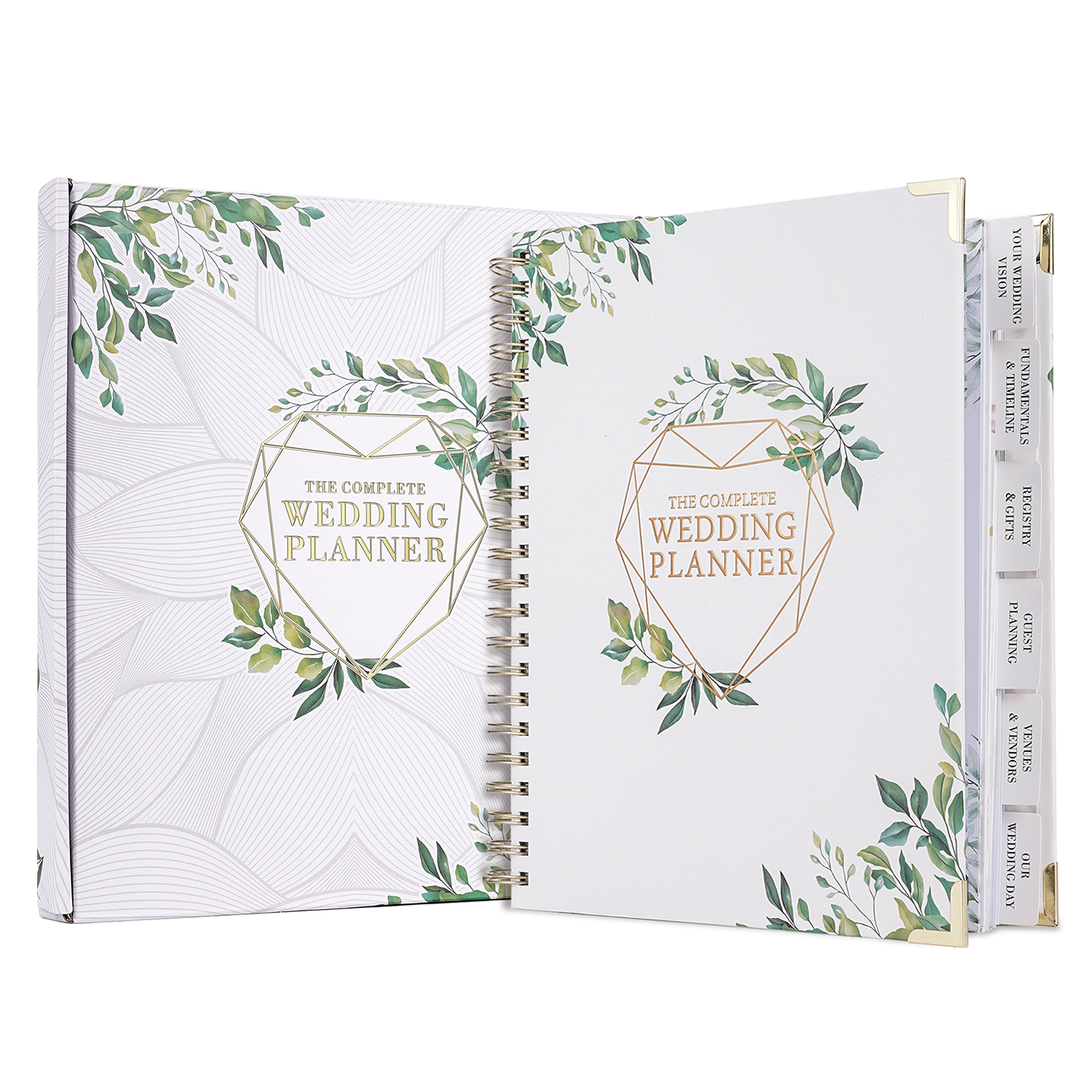 TJT Wedding Planner Book and Organizer, 188 Pages Wedding Planner Book, Bridal Planning Binder with Countdown Calendar, Bride Gifts