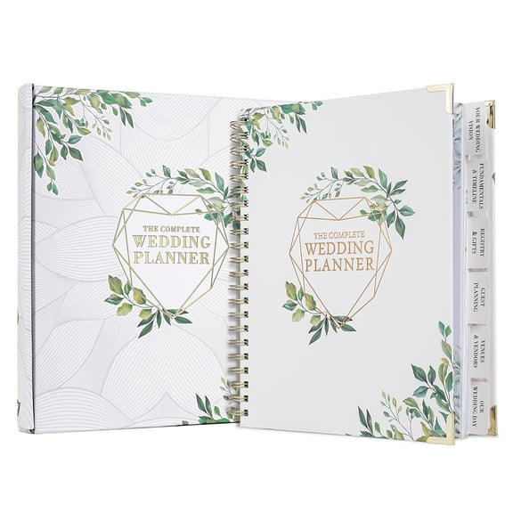 TJT Wedding Planner Book and Organizer, 188 Pages Wedding Planner Book, Bridal Planning Binder with Countdown Calendar, Bride Gifts