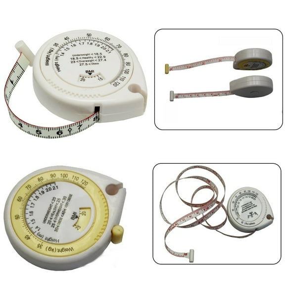 Your Personal Progress Bmi Calculator Body Measure Tape 150Cm With Retraction Feature And Locking System Yellow Fangkenuo