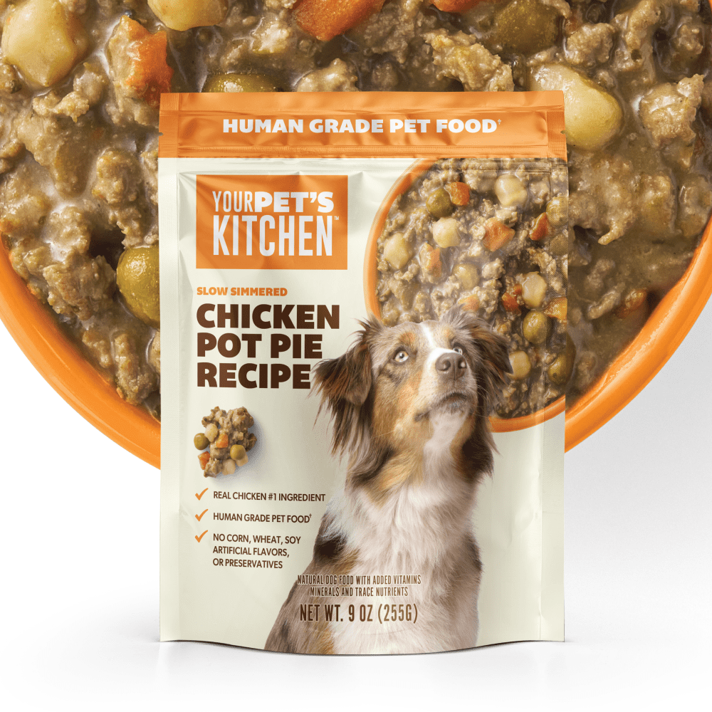 Your Pet's Kitchen Wet Dog Food Pouch, Chicken Pot Pie Recipe, 9 oz, Pack of 6