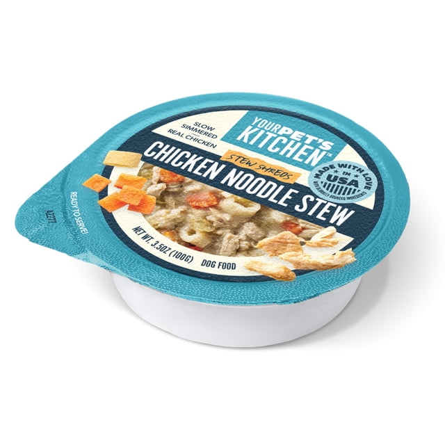 Your Pet's Kitchen Made in The USA with Real Chicken Noodle Stew Shreds ...