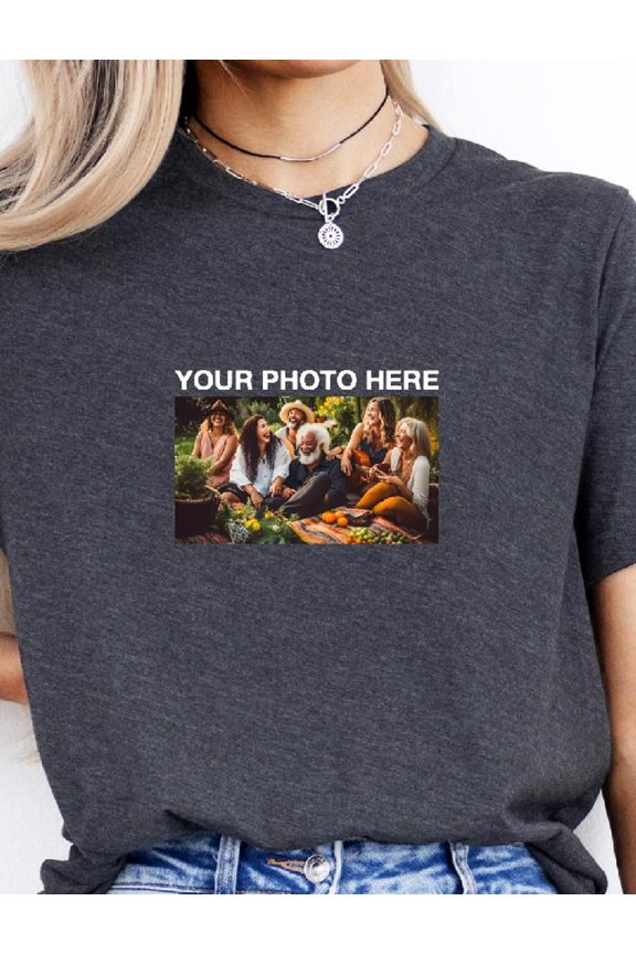 Your Photo Here Shirt Personalized Logo Shirt Custom Design Shirts Custom Text Shirt Your