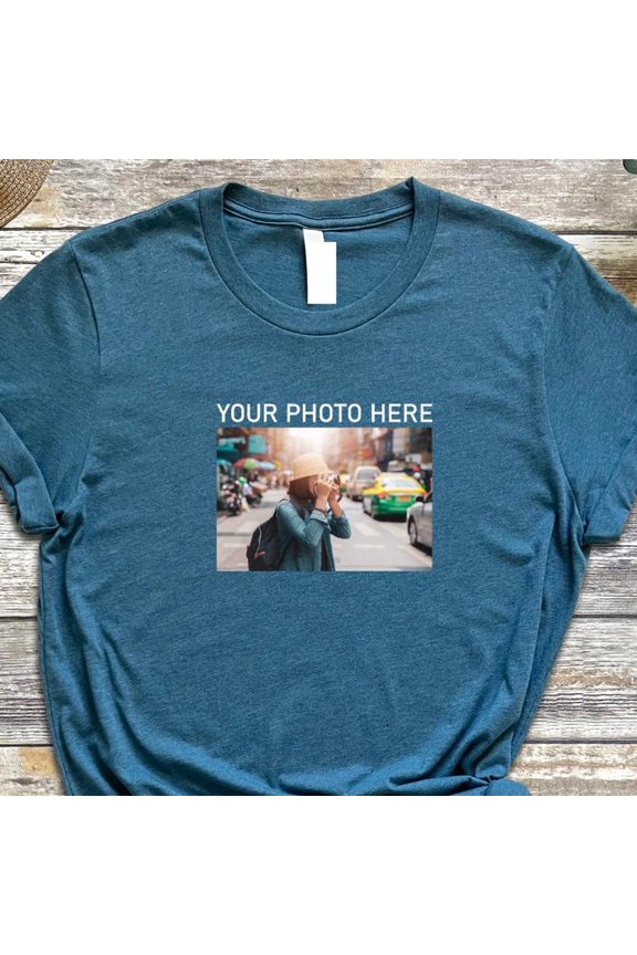 Your Photo Here Shirt Personalized Logo Shirt Custom Design Shirts Custom Text Shirts Your