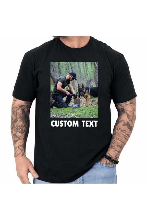 Your Photo and Text Here, Custom Photo Shirt, Personalized Gifts, Custom Picture Tshirt, Family Picture, Logo Image Tee Unisex Size S-5XL