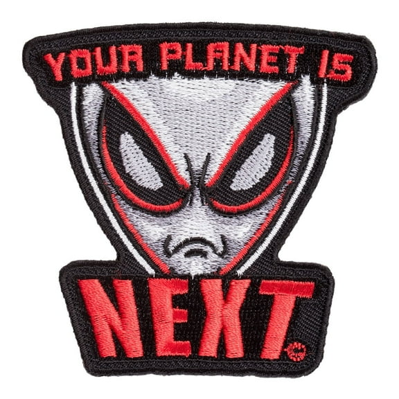 Your Planet Is Next Angry Alien,Gray, Red,  Patch, Sci-Fi  themed Alien Patches
