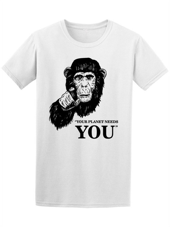 Your Planet Needs You Ape T-Shirt Men -Image by Shutterstock, Male Large