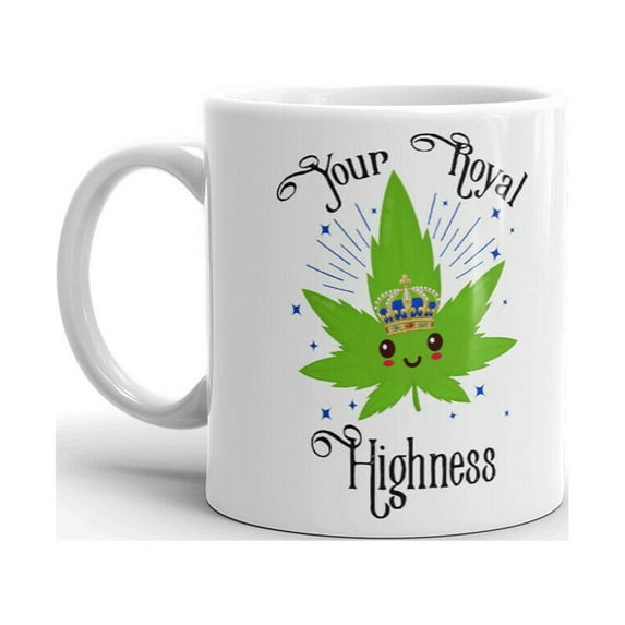 Your Royal Highness Sweet Gum Leaf Crown Print Coffee Tea Ceramic Cup Office Work Mug 11 Oz