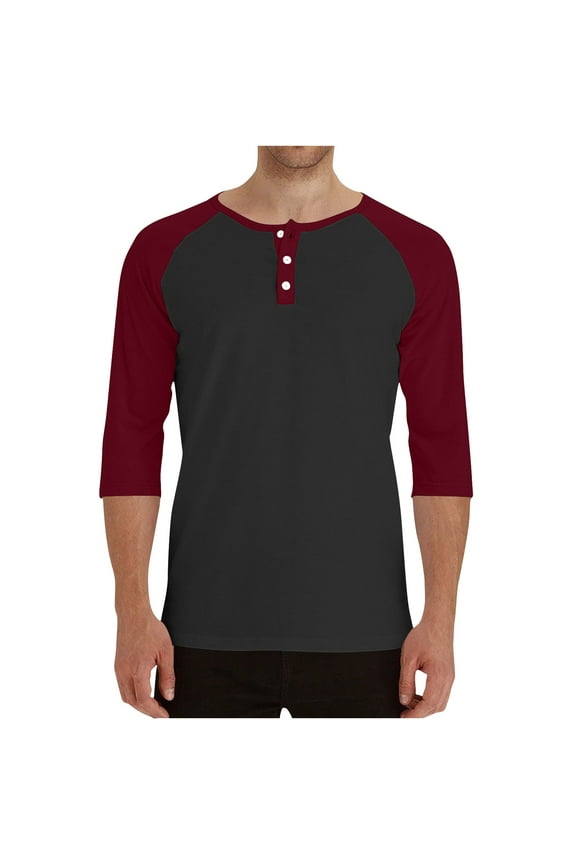 Mens Casual Premium Slim Fit Henley Shirts Lightweight Thin Fabric