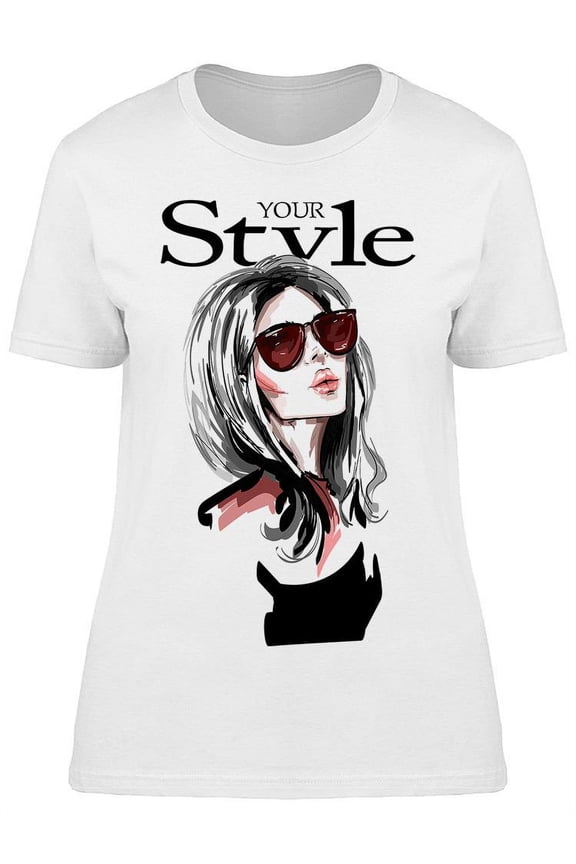 Your Style Beautiful Model T-Shirt Women -Image by Shutterstock, Female x-Large
