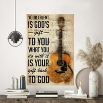 Your Talent Is God Gift Guitar Poster 11 x 17 Inch Poster