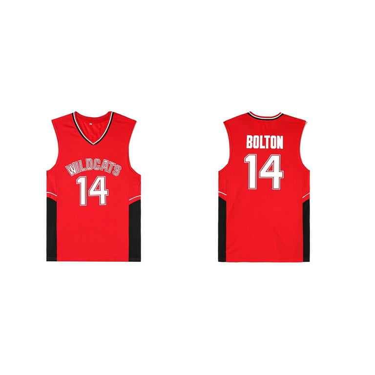 Your Team Custom Troy Bolton 14 Men's High School Basketball Jersey XL, Red