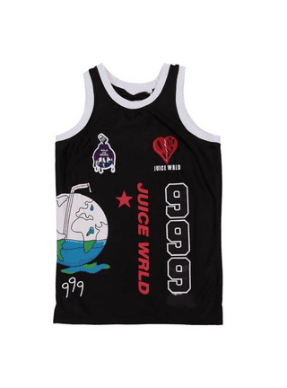 Your Team Men's Juice Wrld #999 90s Hip-hop Basketball Jersey Stitched White S, Size: Small