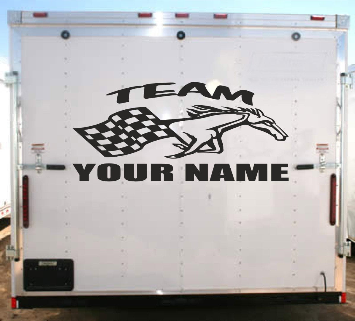 Your Team Name Racing Decal Custom Text Trailer Vinyl Sticker 01 ...