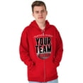 thumbnail image 1 of Your Team Sucks Fantasy Baseball Men's Big & Tall Graphic Zip Up Hoodie Brisco Brands 2X, 1 of 5