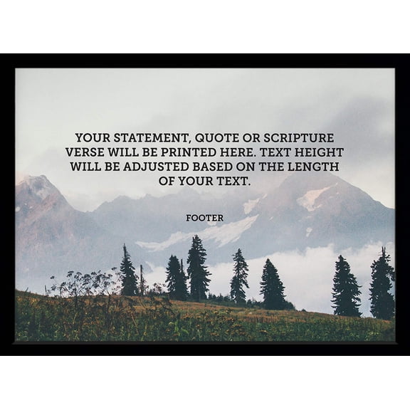Your Text Template | Custom Quote, Poem, Verse Print, Wall Decor - Style TA Mountain