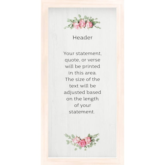 Your Text Template | Custom Quote, Poem, Verse Print, Wall Decor - Style TC Floral