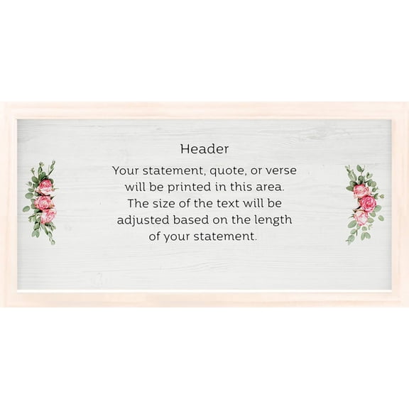 Your Text Template | Custom Quote, Poem, Verse Print, Wall Decor - Style TD Floral