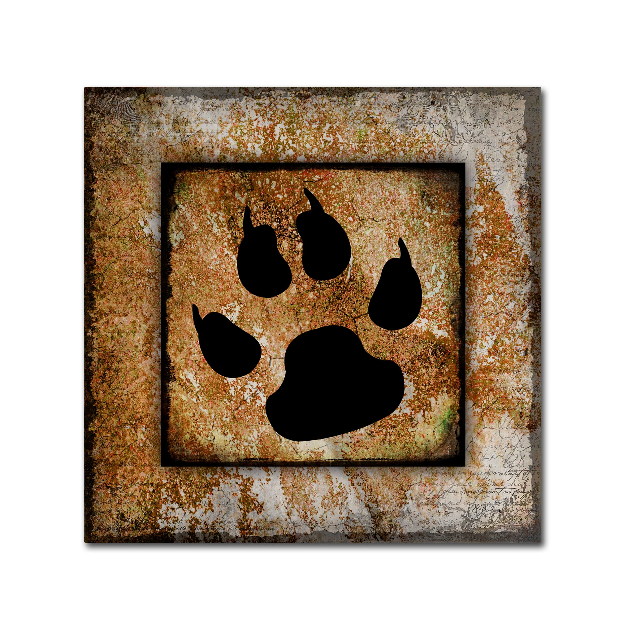 Paw print top canvas art