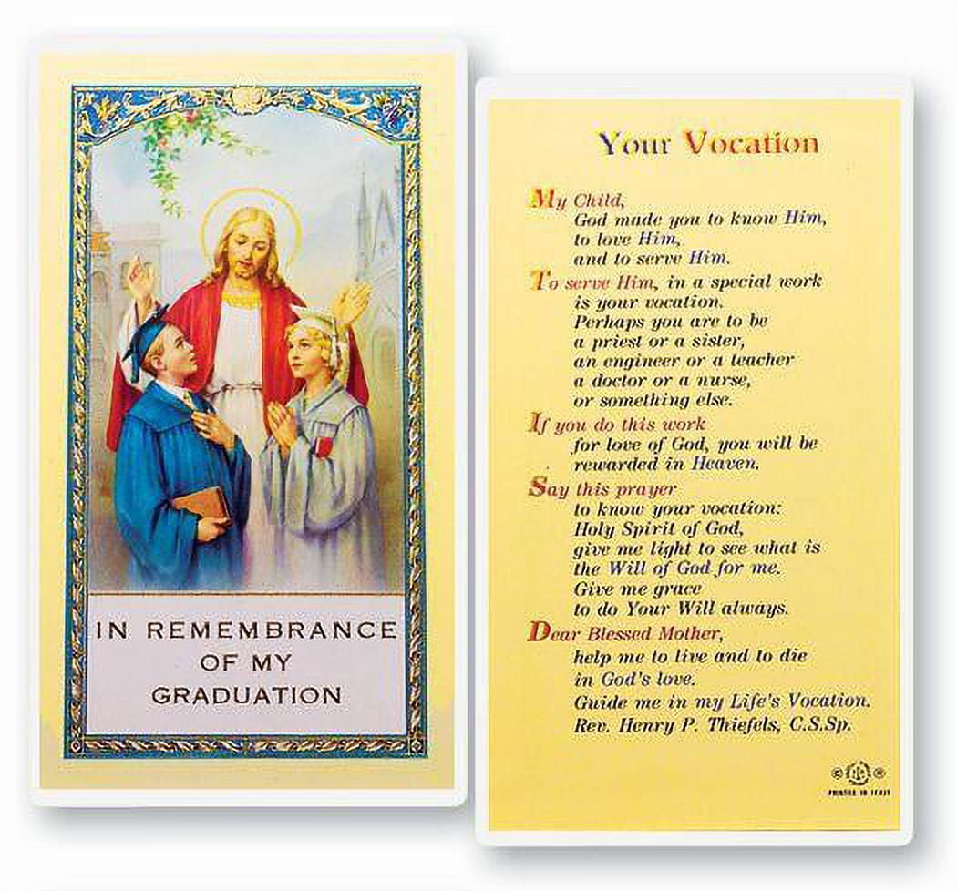 Your Vocation Laminated Catholic Prayer Holy Card with Prayer on Back ...