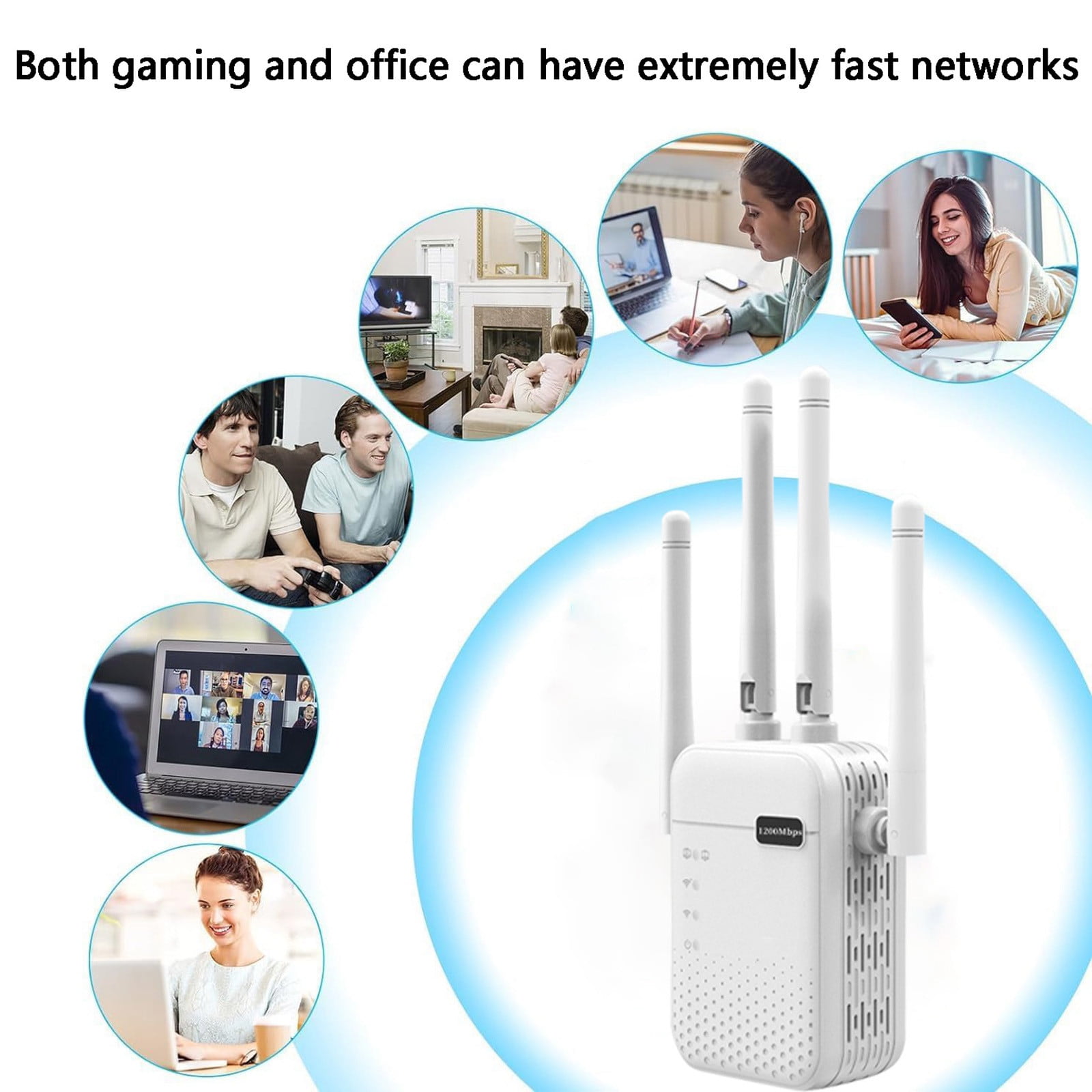 " Your WiFi Signal Range With Our 1200M Band 5G WiFi Repeater Say