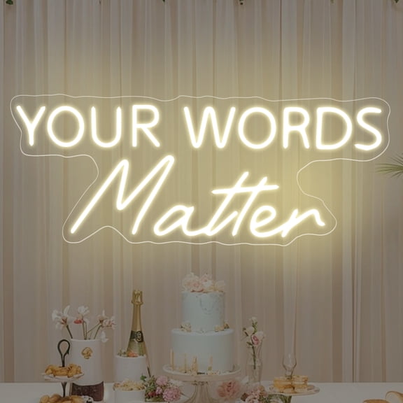 Your Words Matter Neon Sign, Special Education LED Light, Motivational Neon Sign, Home Wall Decor, Speech Pathologist LED Light, 15.7"x6.9"
