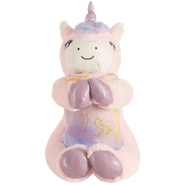 Your Zone 16 " Huggable Unicorn Pillow & 50" x 60" Throw Set, Pink
