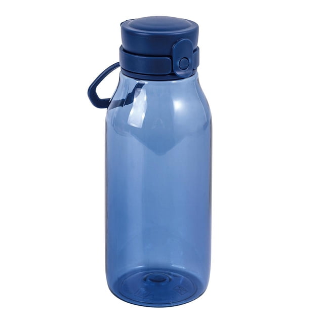 Your Zone Kids Water Bottle, 16oz Plastic Bottle with Flip Top Chug Lid, BPA-Free, Blue