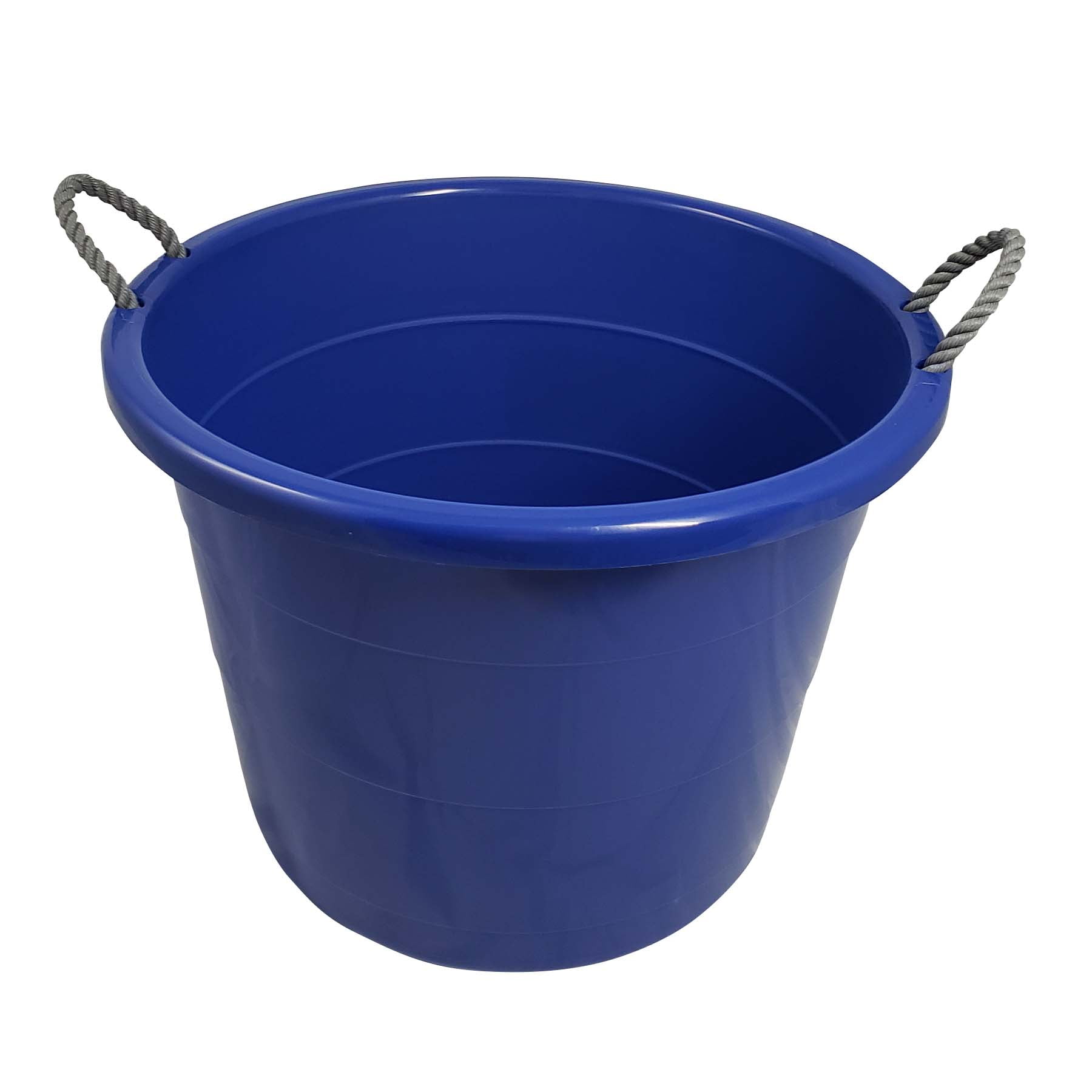 Your Zone 17 Gallon Tub with Grey Rope Handles, Stadium Blue, Set of 2
