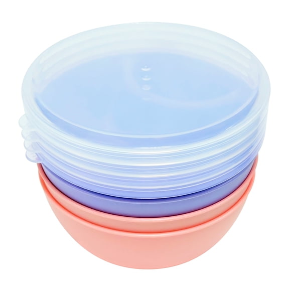 Your Zone 18 oz Divided Bowl with Lid, Pink