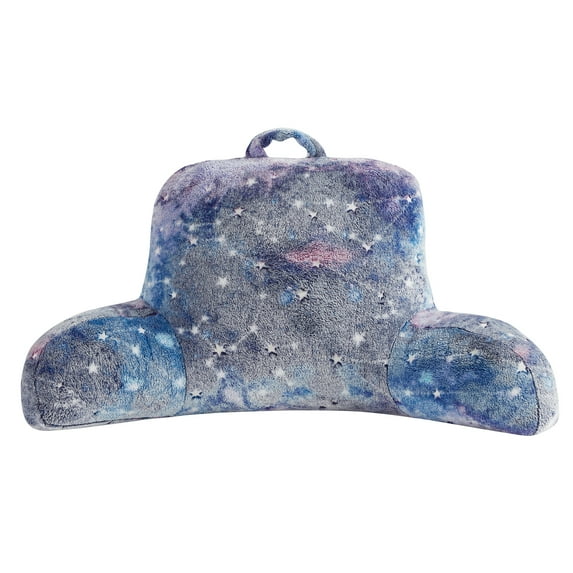 Your Zone 21.25" x 21" Blue Purple Stars Glow in the Dark Backrest Lounger Pillow