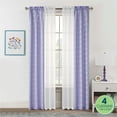 thumbnail image 1 of Your Zone Curtain and Sheers Panel Set, 4-Piece, Foil Polka Dot Purple, 27.5" W x 84" L, 1 of 5