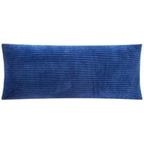 Your Zone 48" x 20" Ribbed Body Pillow with Removable Cover, Blue