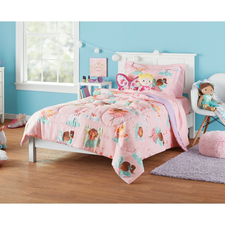 Your Zone Piece Pink Fairies Reversible Polyester Bedding Set