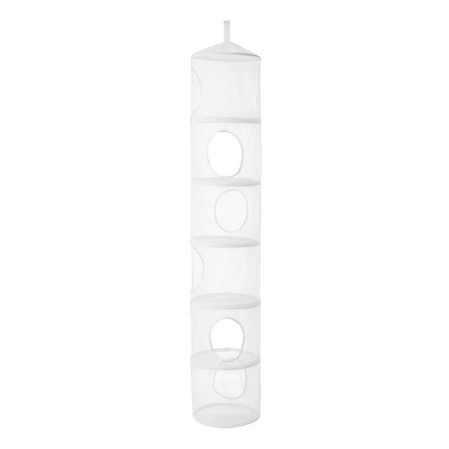 Your Zone Foldable Hanging Mesh Toy Organizer, White