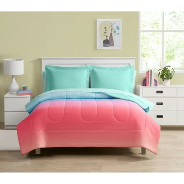 Your Zone 7 Piece Rainbow Ombre Polyester Bedding Set for Girls, Full