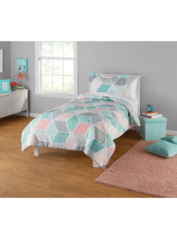 Your Zone All over Geo Print Comforter Set, Twin XL