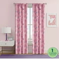 thumbnail image 1 of Your Zone Blackout Curtain Panel with Glow in the Dark Print, 1 Panel, Butterfly Pink, 37" W x 84" L, 1 of 6