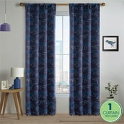Your Zone Blackout Curtain Panel with Glow in the Dark Print, 1 Panel, Dinosaur Blue, 37" W x 95" L